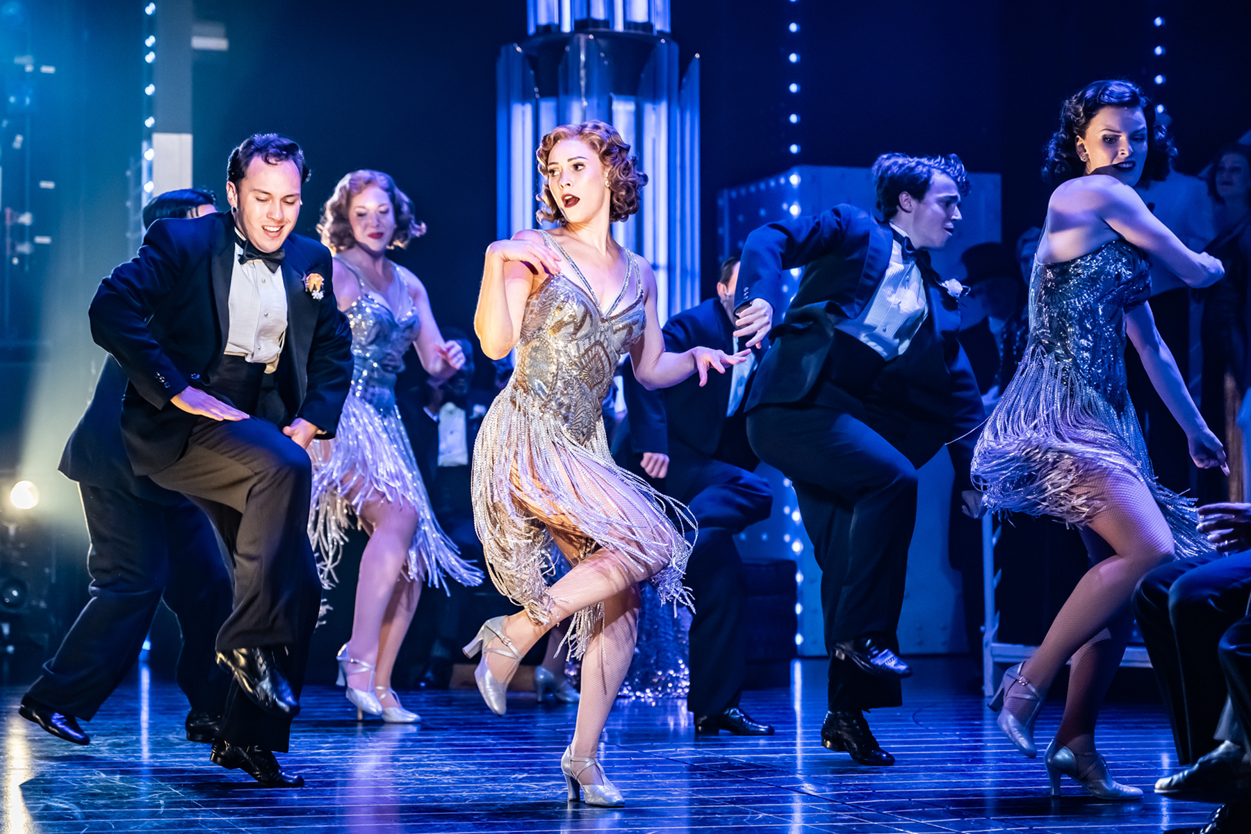 Cast of <em>Anything Goes</em>. Photo by Dahlia Katz.