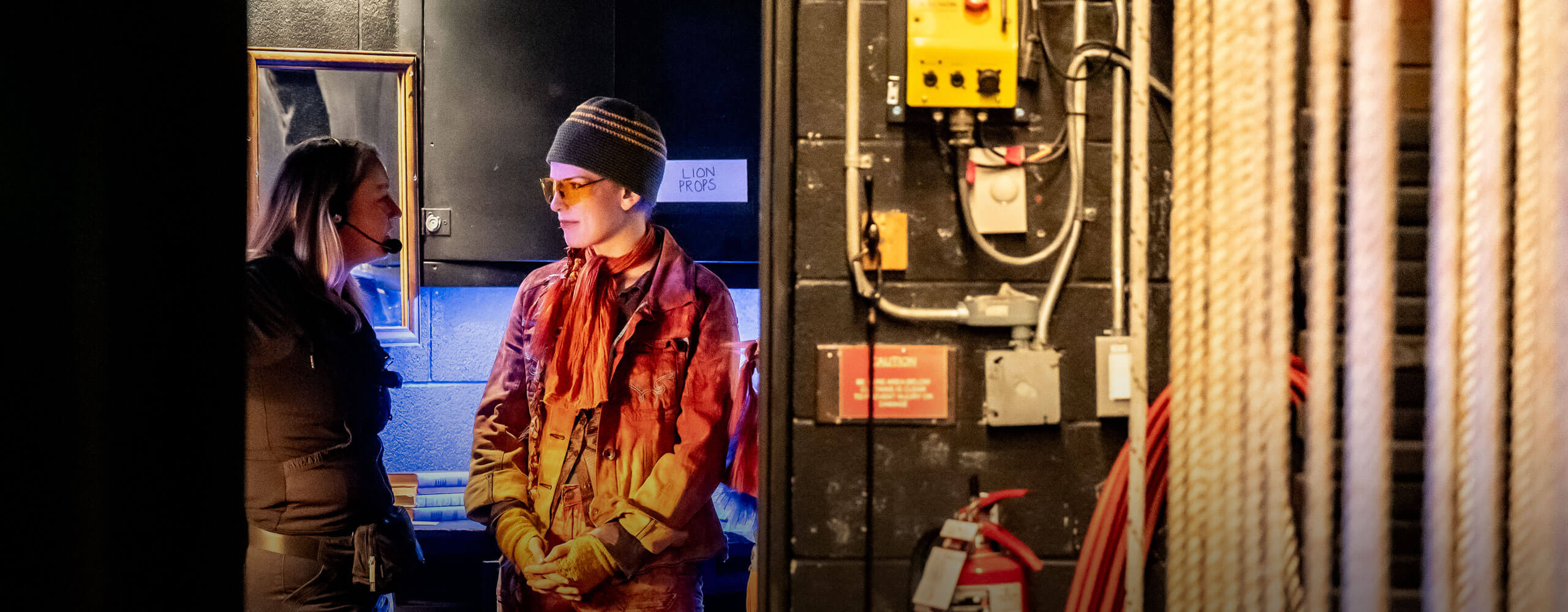 Becca Jorgensen and Madelyn Miyashita in The Lion, the Witch and the Wardrobe (2025).