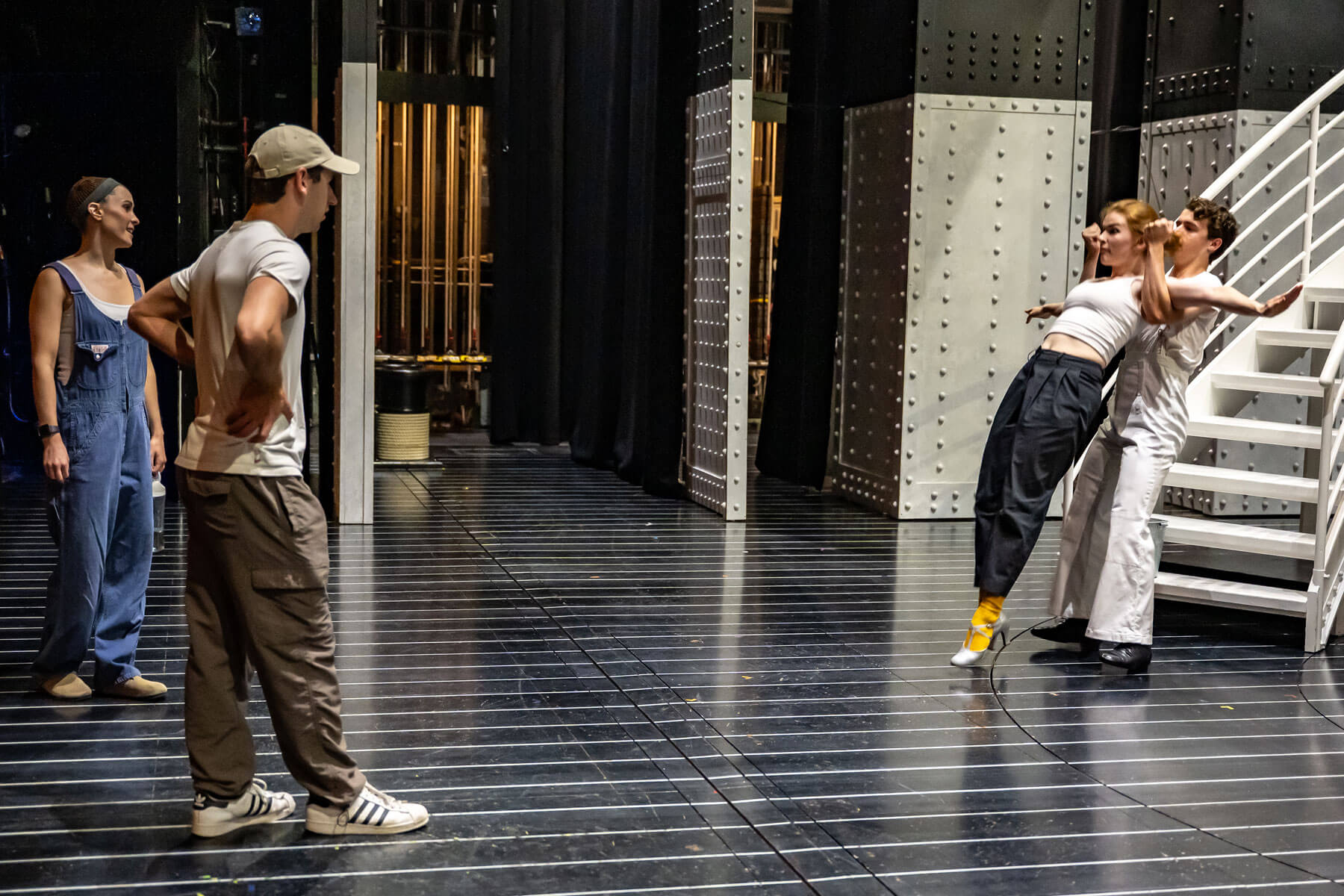 Alexandra Gratton, Alexander Batycki, Madelyn Miyashita and Éamon Stocks in <em>Anything Goes</em> (2025). 